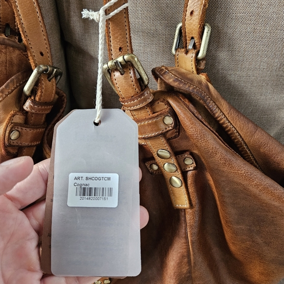 Lusher.co Cognac slouchy hobo bag NEW - Picture 4 of 11